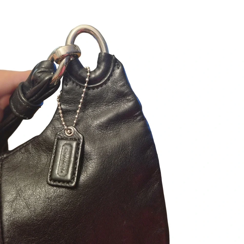 Coach Ergo Black Leather Shoulder Bag Turnlock Flap 12248